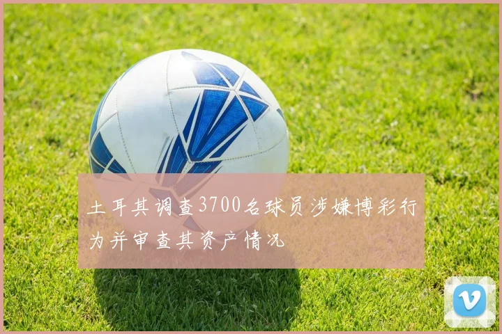 土耳其调查3700名球员涉嫌博彩行为并审查其资产情况